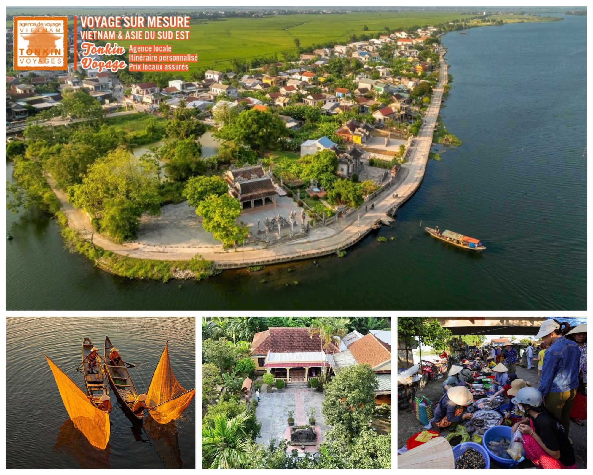 Hu&eacute; autrement : un voyage de charme entre jardins, villages et lagunes avec l'agence locale francophone Tonkin Voyage